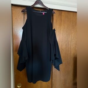 Vince Camuto Black Cold Shoulder Dress